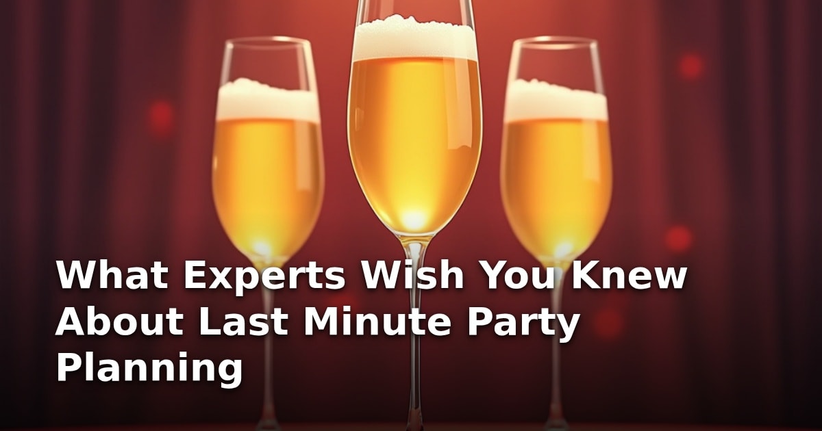 What Experts Wish You Knew About Last Minute Party Planning