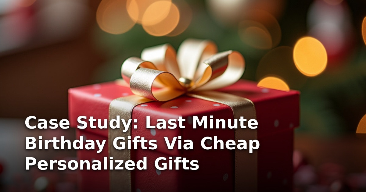 Case Study: Last Minute Birthday Gifts Via Cheap Personalized Gifts