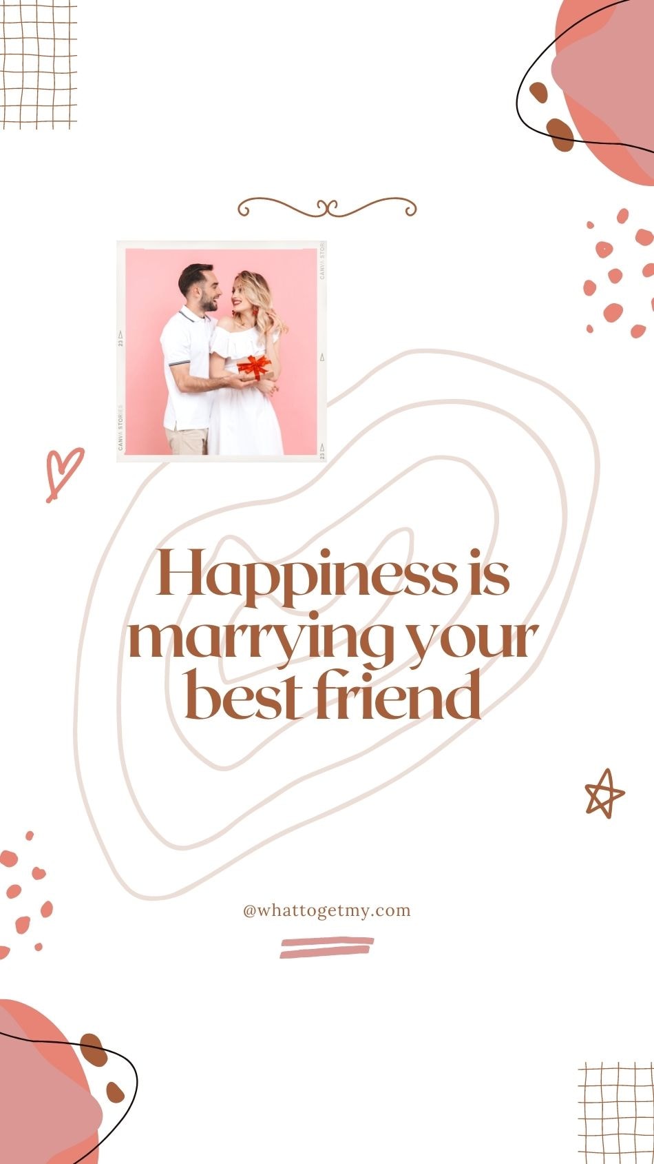 Beige Abstract Happy Valentine Couple Instagram Story
