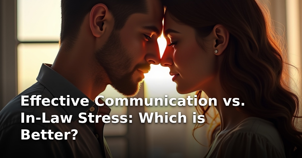Effective Communication vs. In-Law Stress: Which is Better?