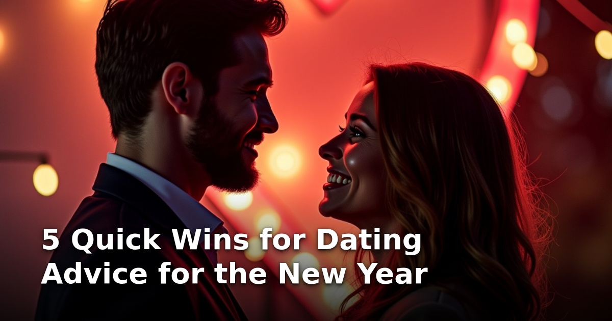 5 Quick Wins for Dating Advice for the New Year
