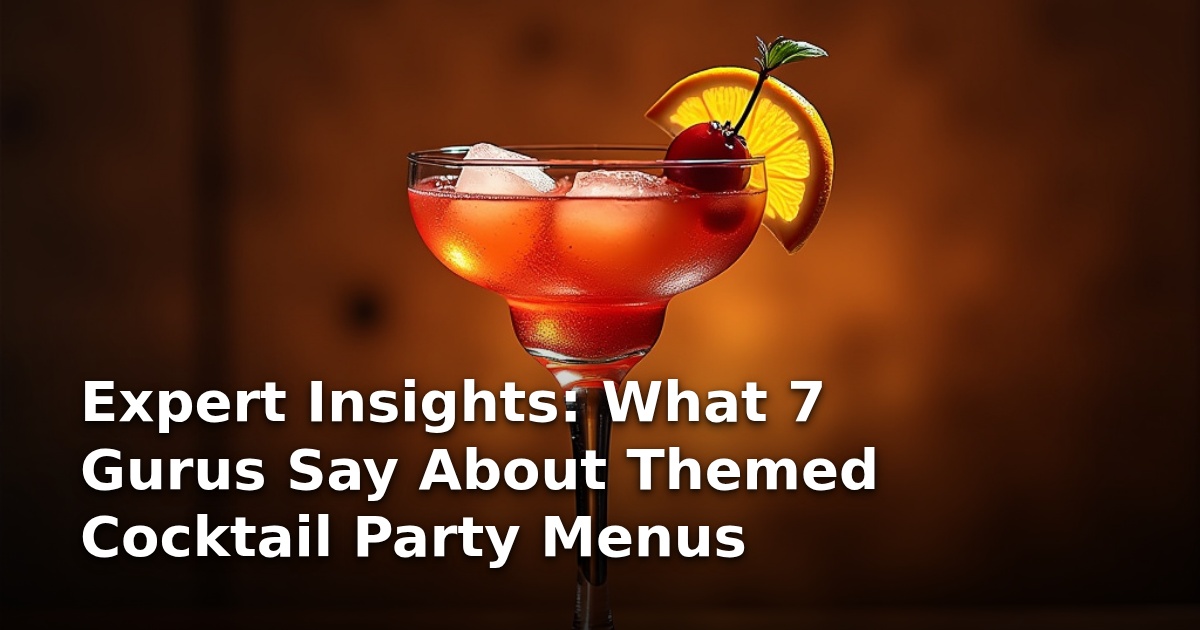 Expert Insights: What 7 Gurus Say About Themed Cocktail Party Menus