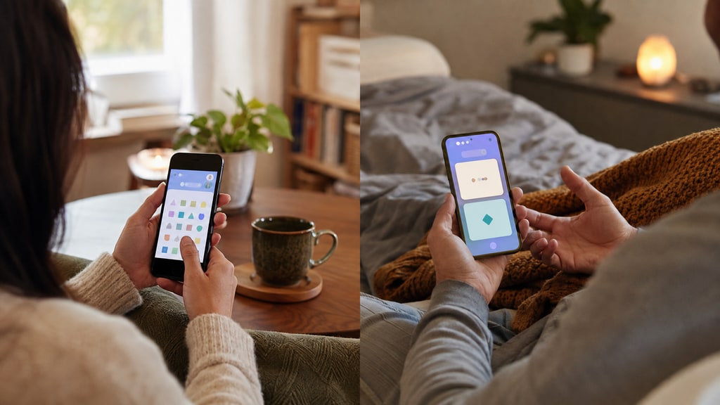 An editorial photograph illustrating plan a Virtual Game Night for Couples on Phones.