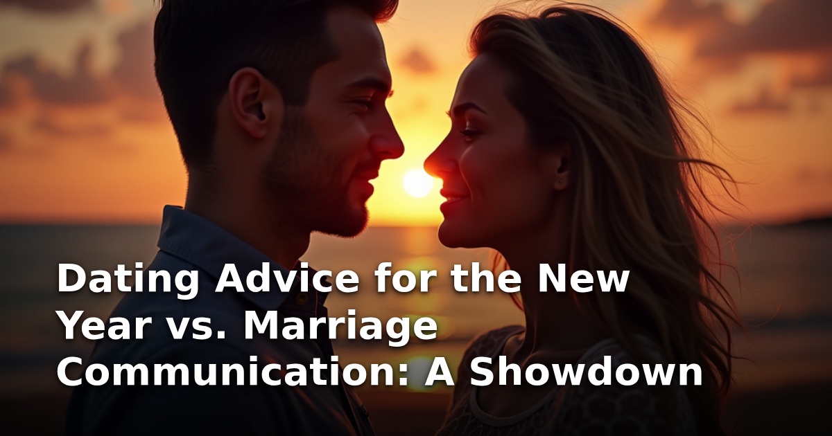 Dating Advice for the New Year vs. Marriage Communication: A Showdown