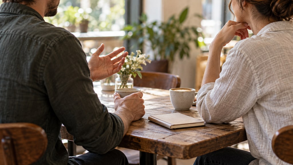 An editorial photograph illustrating questions to Ask After Meeting Someone.