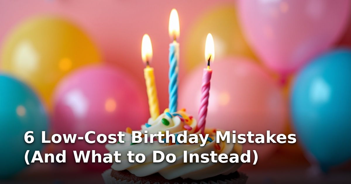 6 Low-Cost Birthday Mistakes (And What to Do Instead)