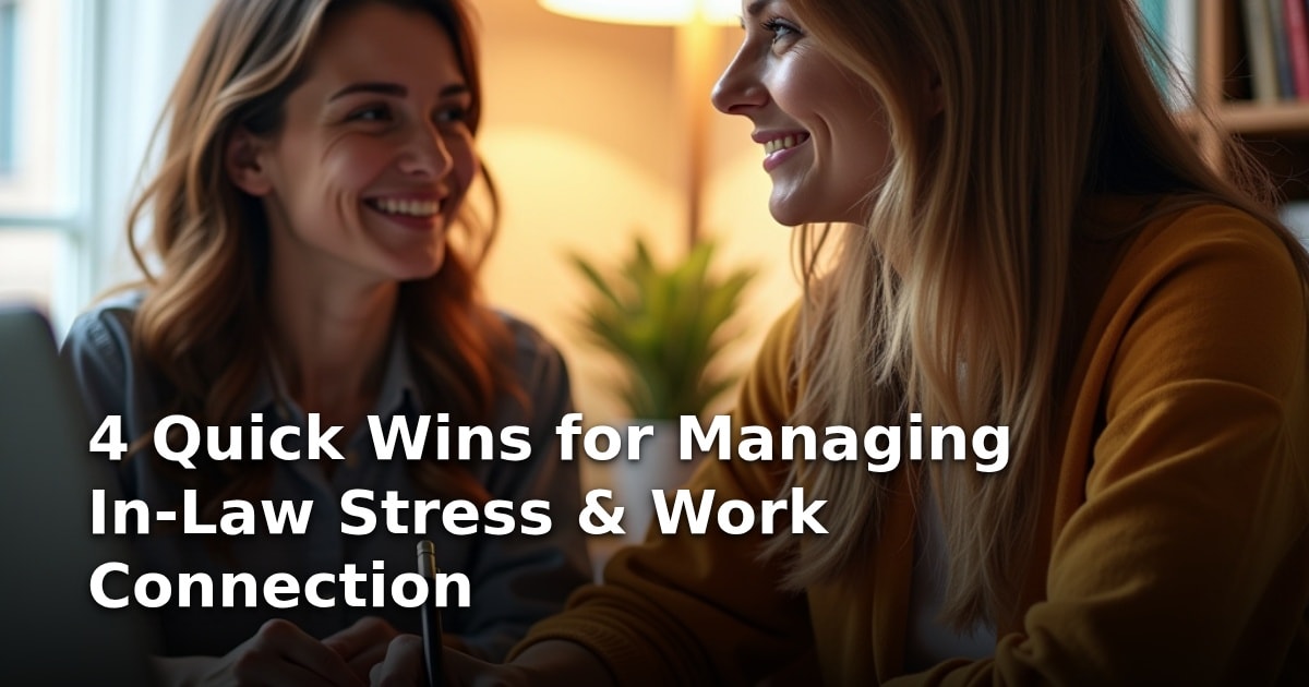 4 Quick Wins for Managing In-Law Stress & Work Connection