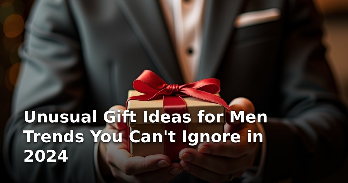 Unusual Gift Ideas for Men Trends You Can’t Ignore in 2024