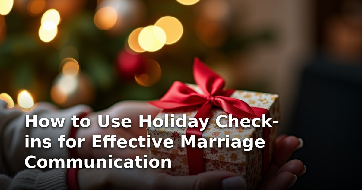 How to Use Holiday Check-ins for Effective Marriage Communication