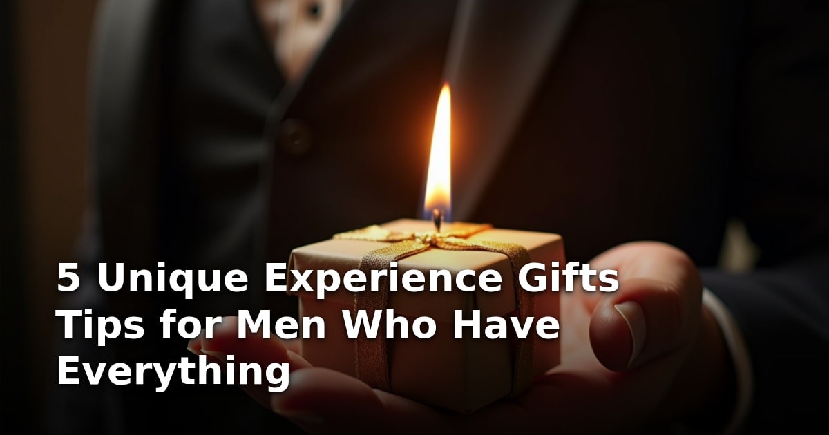 5 Unique Experience Gifts Tips for Men Who Have Everything