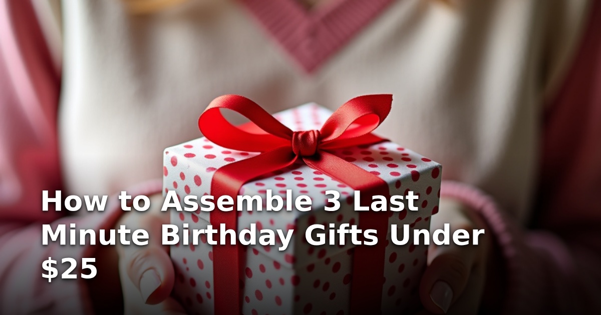 How to Assemble 3 Last Minute Birthday Gifts Under $25
