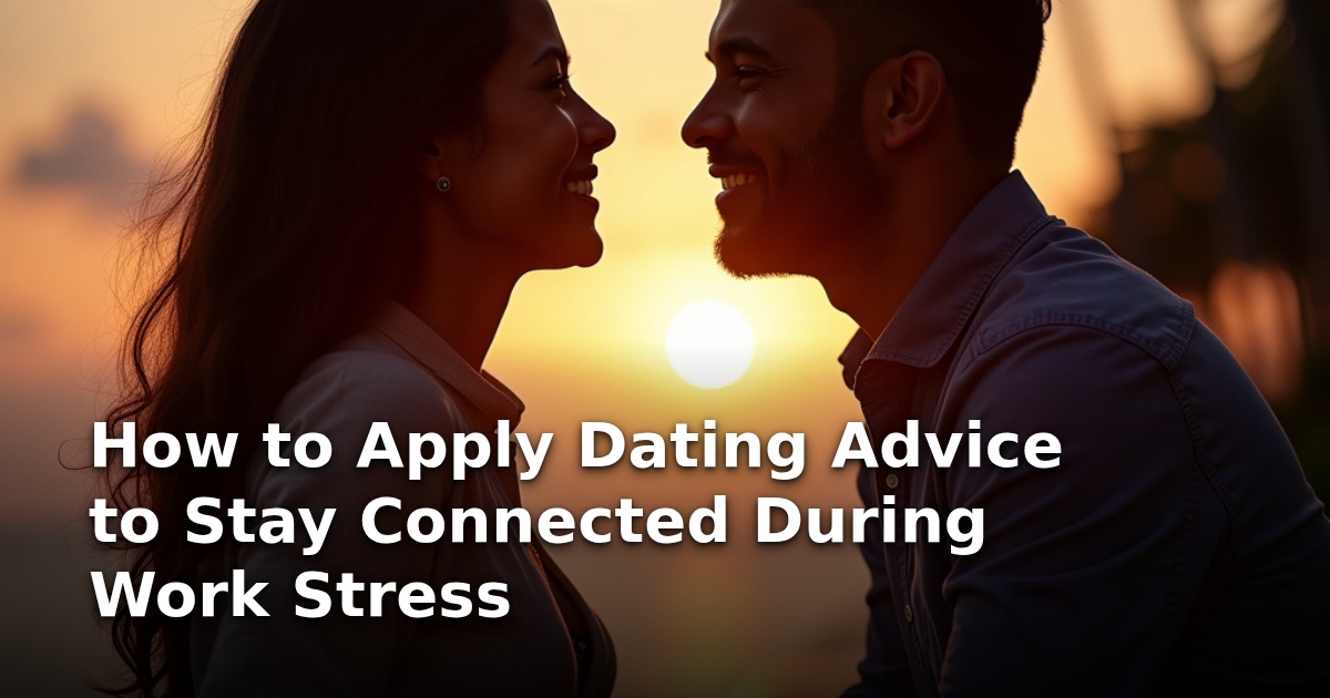 How to Apply Dating Advice to Stay Connected During Work Stress