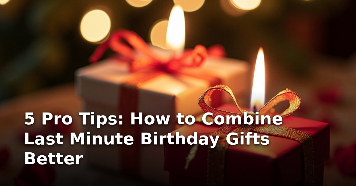 5 Pro Tips: How to Combine Last Minute Birthday Gifts Better
