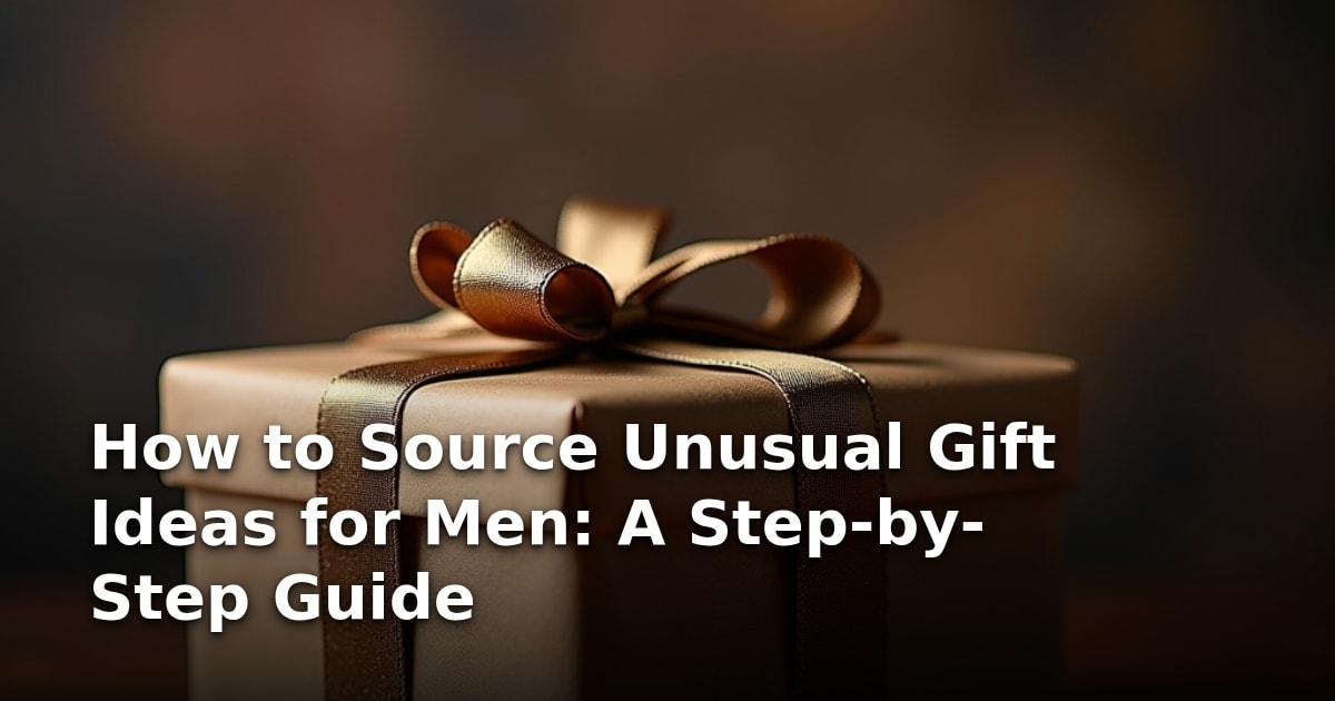 How to Source Unusual Gift Ideas for Men: A Step-by-Step Guide