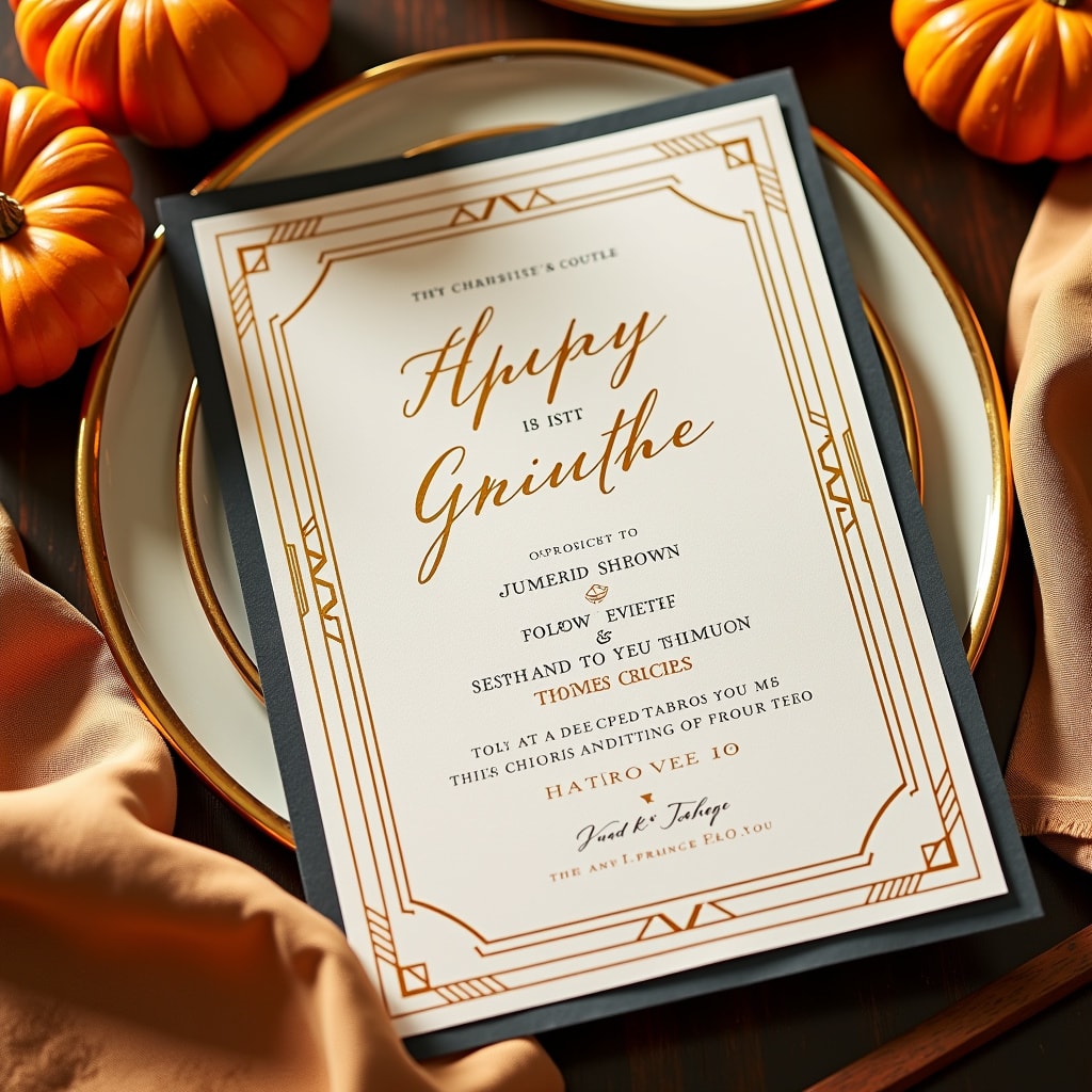Illustration for Elevate Your Feast: 'Grateful Gatsby' Thanksgiving Theme Guide - Image 3