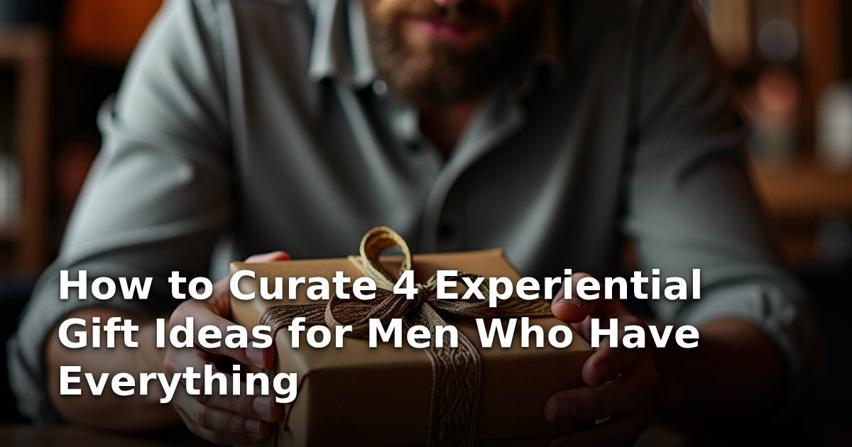 How to Curate 4 Experiential Gift Ideas for Men Who Have Everything