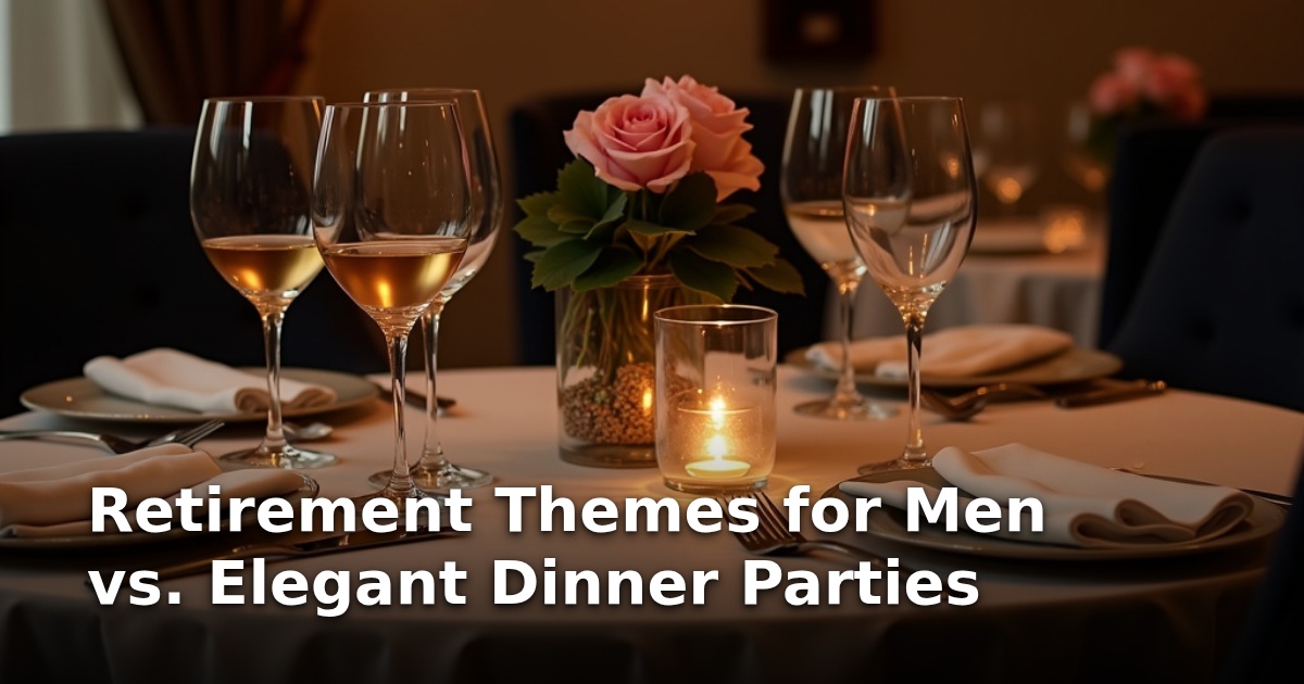 Retirement Themes for Men vs. Elegant Dinner Parties