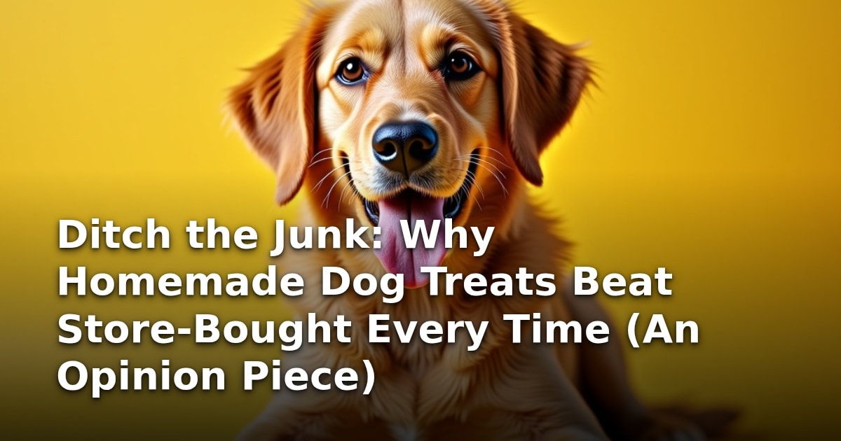 Ditch the Junk: Why Homemade Dog Treats Beat Store-Bought Every Time (An Opinion Piece)