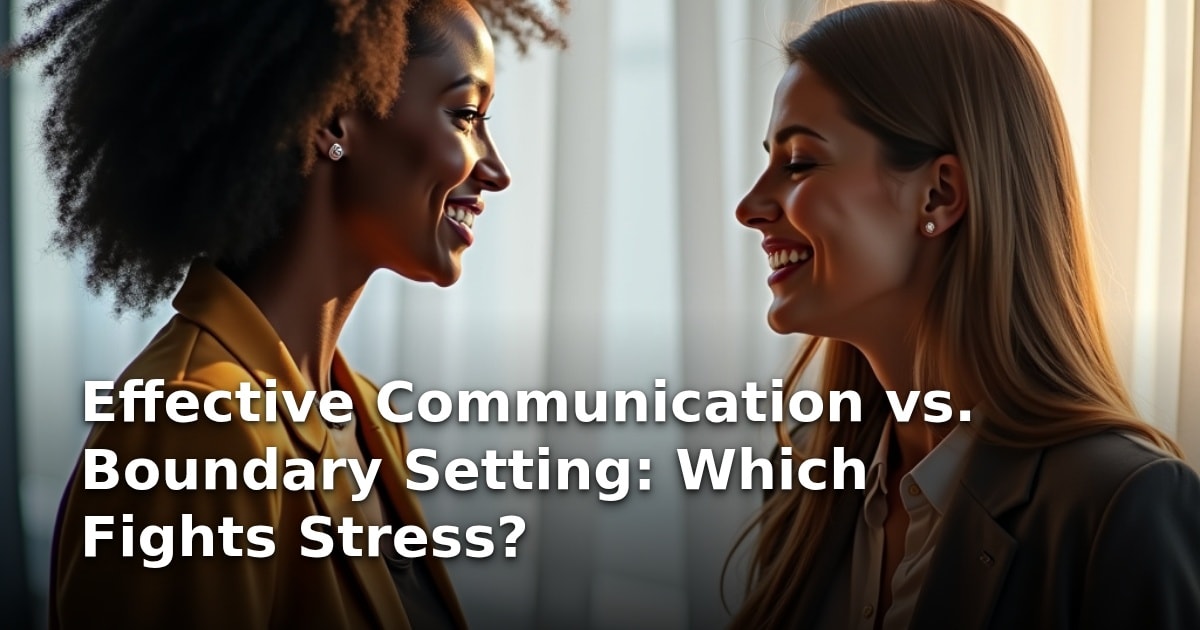 Effective Communication vs. Boundary Setting: Which Fights Stress?