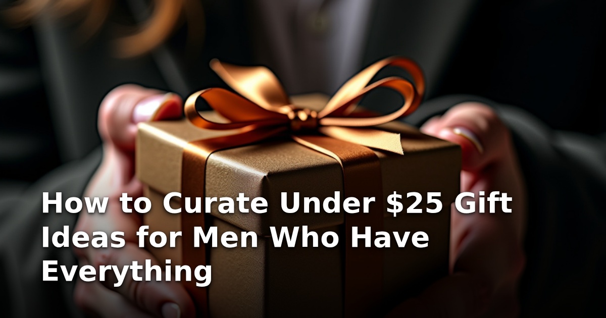 How to Curate Under $25 Gift Ideas for Men Who Have Everything