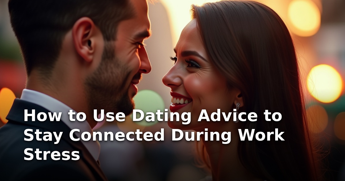 How to Use Dating Advice to Stay Connected During Work Stress