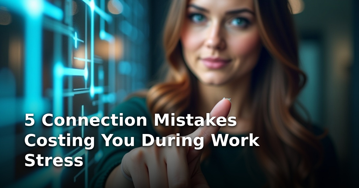5 Connection Mistakes Costing You During Work Stress