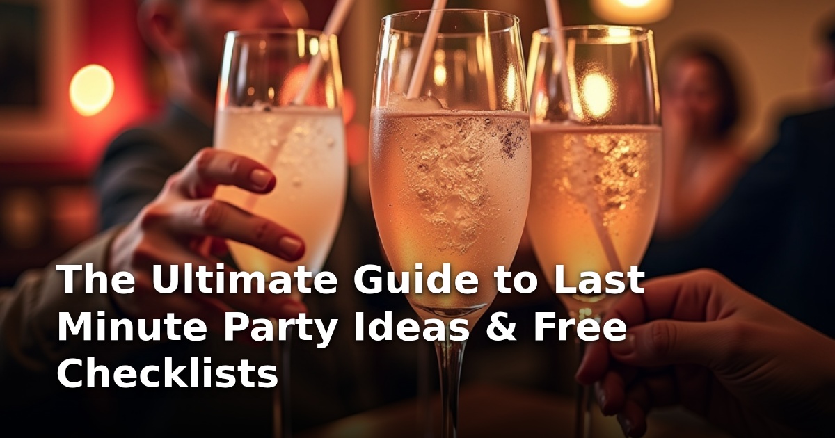 The Ultimate Guide to Last Minute Party Ideas & Free Checklists