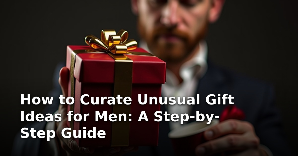 How to Curate Unusual Gift Ideas for Men: A Step-by-Step Guide