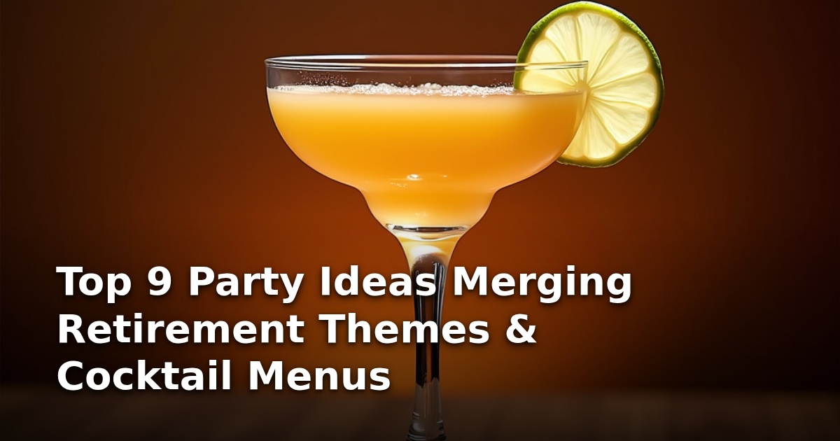 Top 9 Party Ideas Merging Retirement Themes & Cocktail Menus