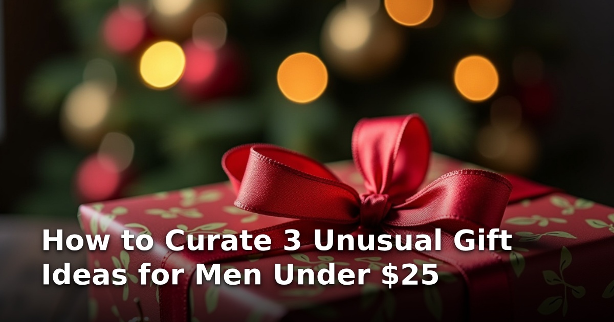 How to Curate 3 Unusual Gift Ideas for Men Under $25