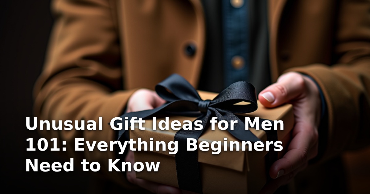 Unusual Gift Ideas for Men 101: Everything Beginners Need to Know