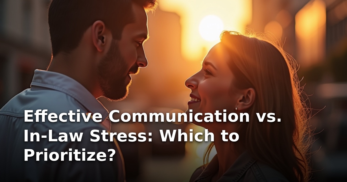 Effective Communication vs. In-Law Stress: Which to Prioritize?