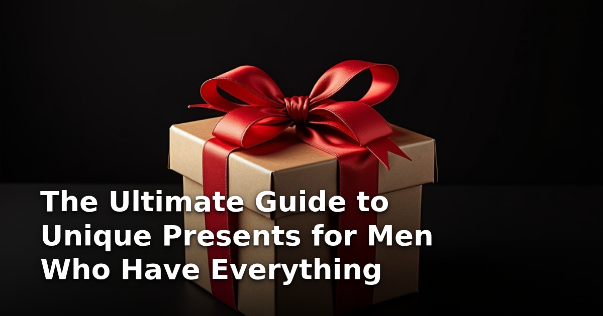 The Ultimate Guide to Unique Presents for Men Who Have Everything