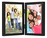 Americanflat 5x7 Hinged Picture Frame with Glass Front - Display Two 5x7 Pictures - Stand Vertically on Desktop or Tabletop Americanflat 5x7 Hinged Picture Frame with Glass Front - Display Two 5x7 Pictures - Stand Vertically on Desktop or Tabletop
