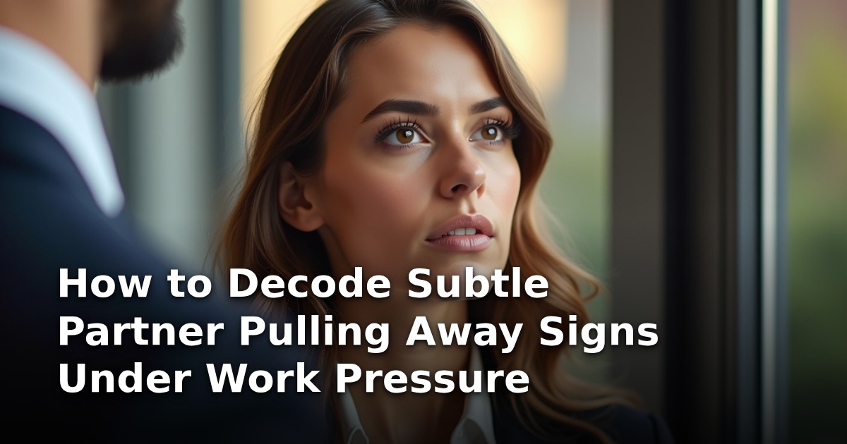 How to Decode Subtle Partner Pulling Away Signs Under Work Pressure