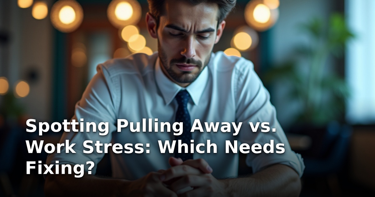 Spotting Pulling Away vs. Work Stress: Which Needs Fixing?