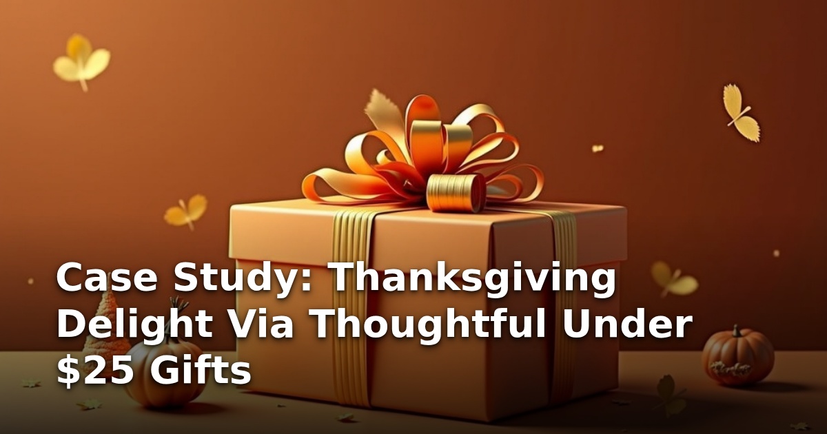 Case Study: Thanksgiving Delight Via Thoughtful Under $25 Gifts