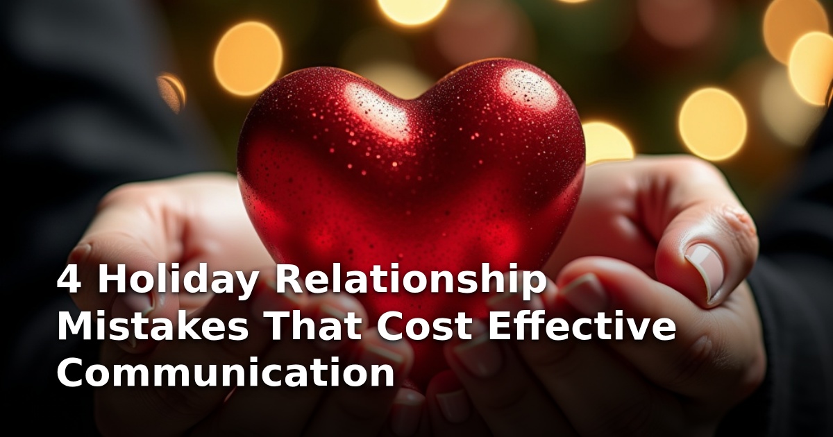 4 Holiday Relationship Mistakes That Cost Effective Communication
