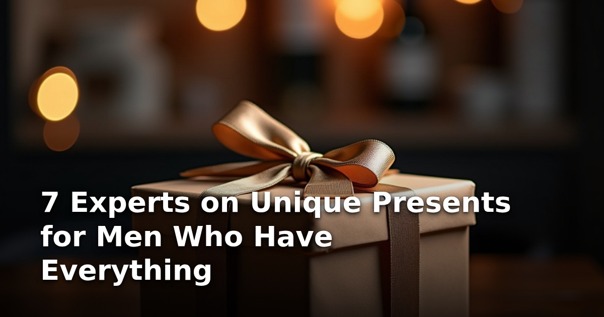 7 Experts on Unique Presents for Men Who Have Everything