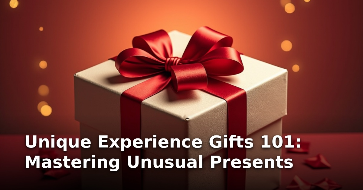 Unique Experience Gifts 101: Mastering Unusual Presents