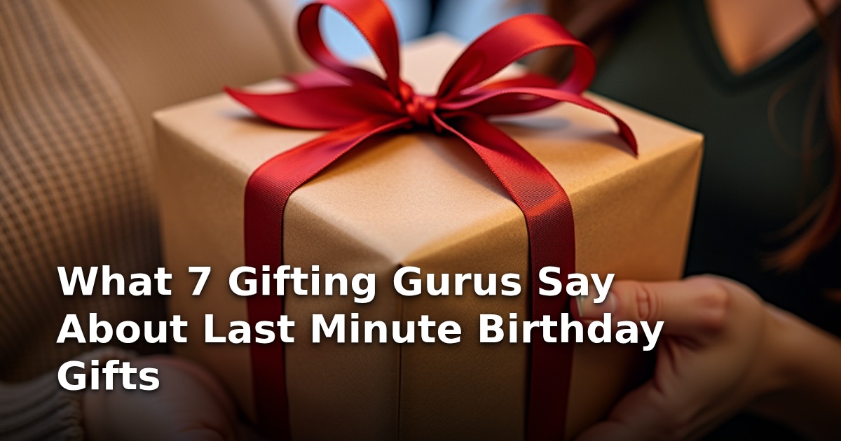 What 7 Gifting Gurus Say About Last Minute Birthday Gifts