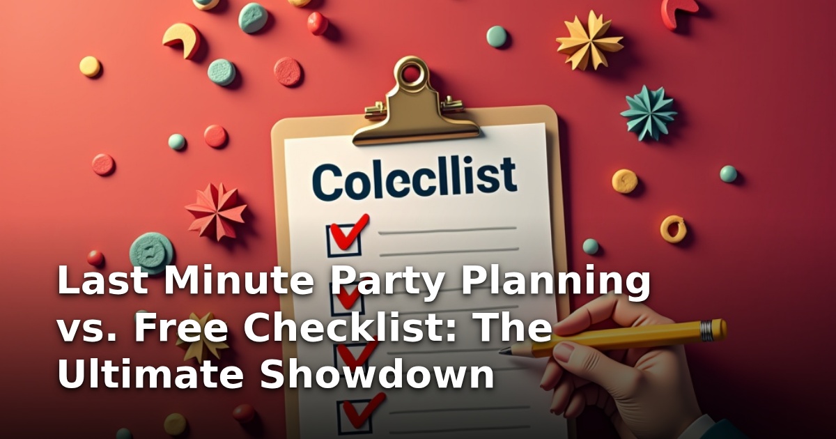 Last Minute Party Planning vs. Free Checklist: The Ultimate Showdown