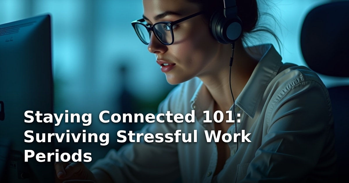 Staying Connected 101: Surviving Stressful Work Periods