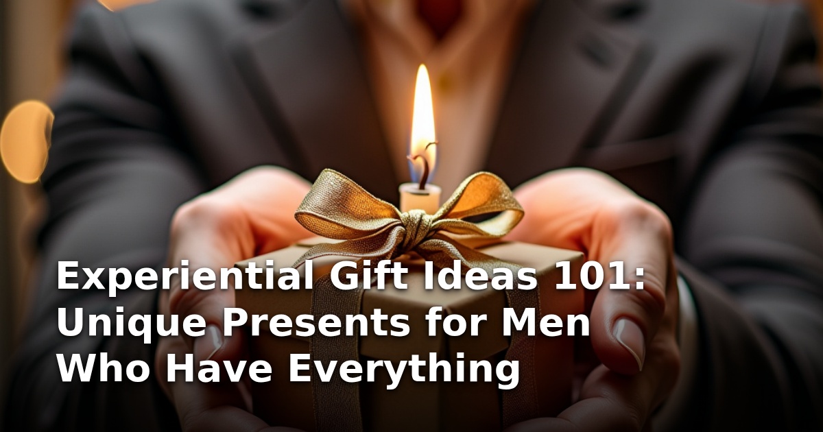 Experiential Gift Ideas 101: Unique Presents for Men Who Have Everything