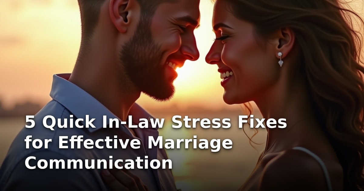 5 Quick In-Law Stress Fixes for Effective Marriage Communication