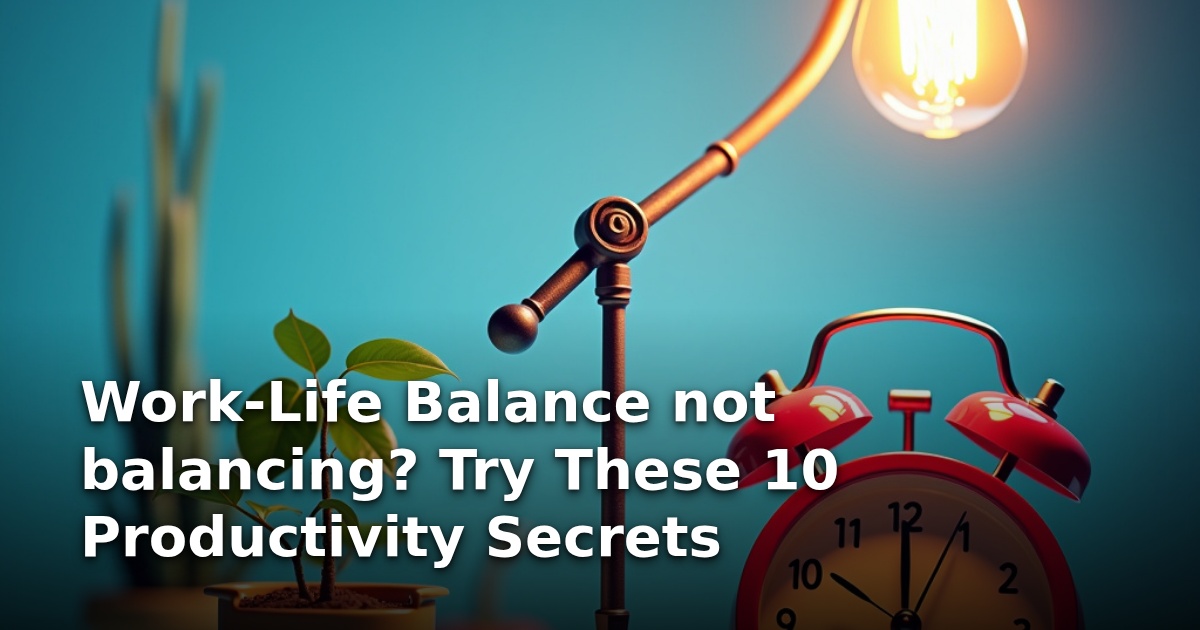Work-Life Balance not balancing? Try These 10 Productivity Secrets