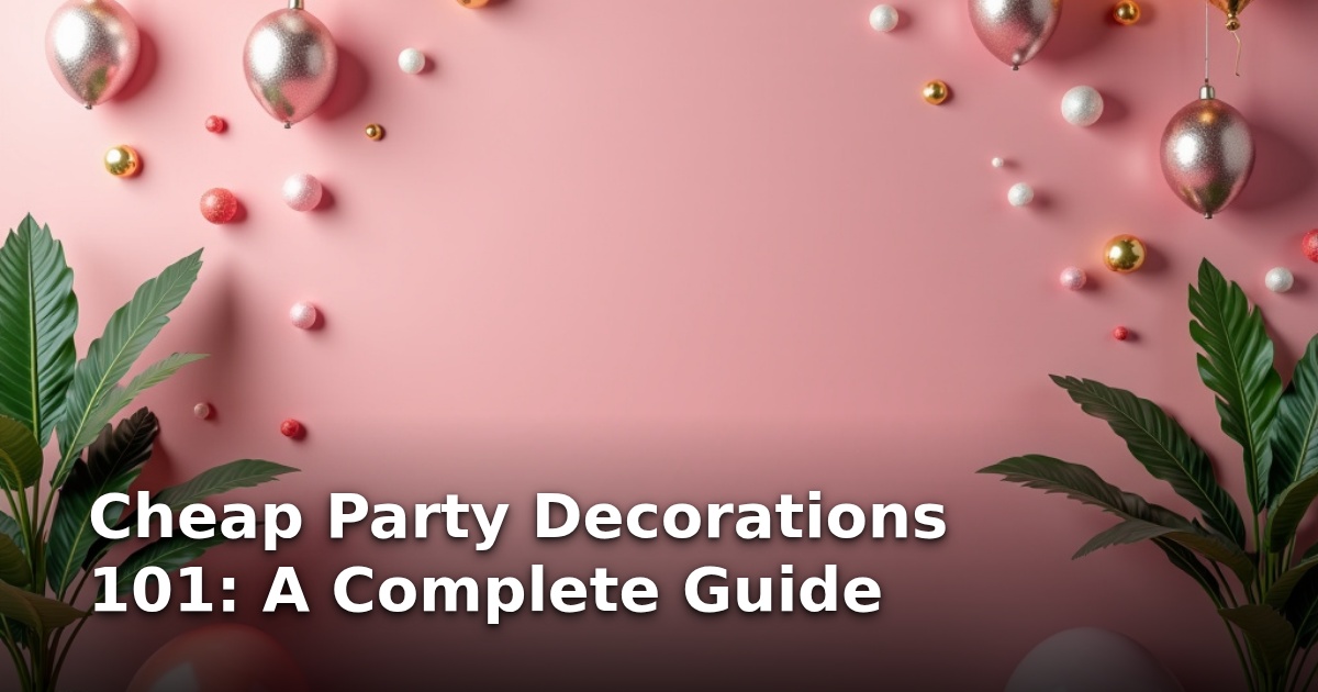 Cheap Party Decorations 101: A Complete Guide