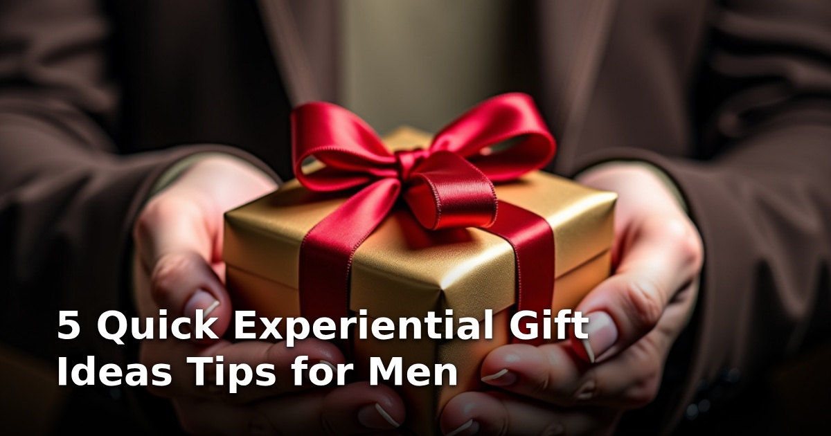 5 Quick Experiential Gift Ideas Tips for Men