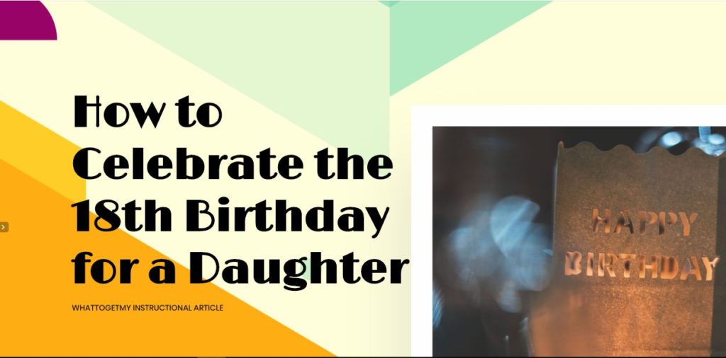 how to celebrate the 18th birthday for a daughter