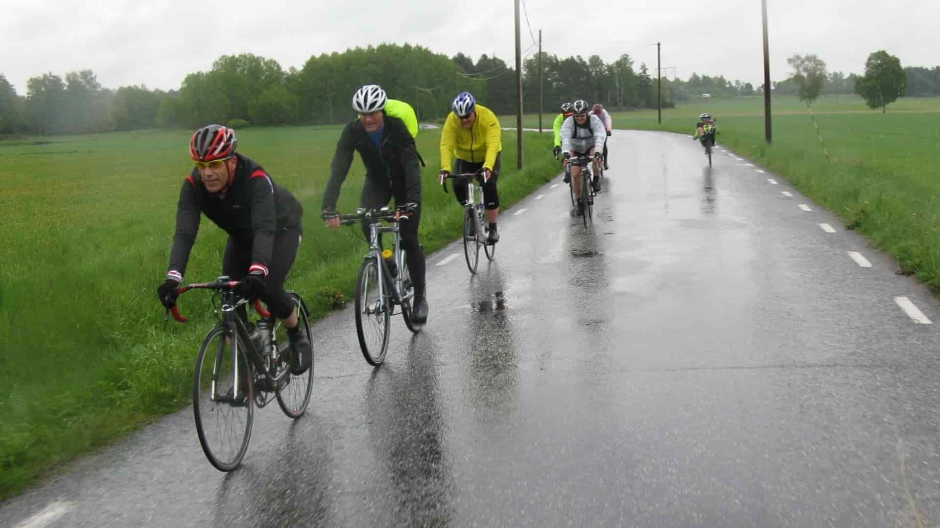 Cycling in the rain